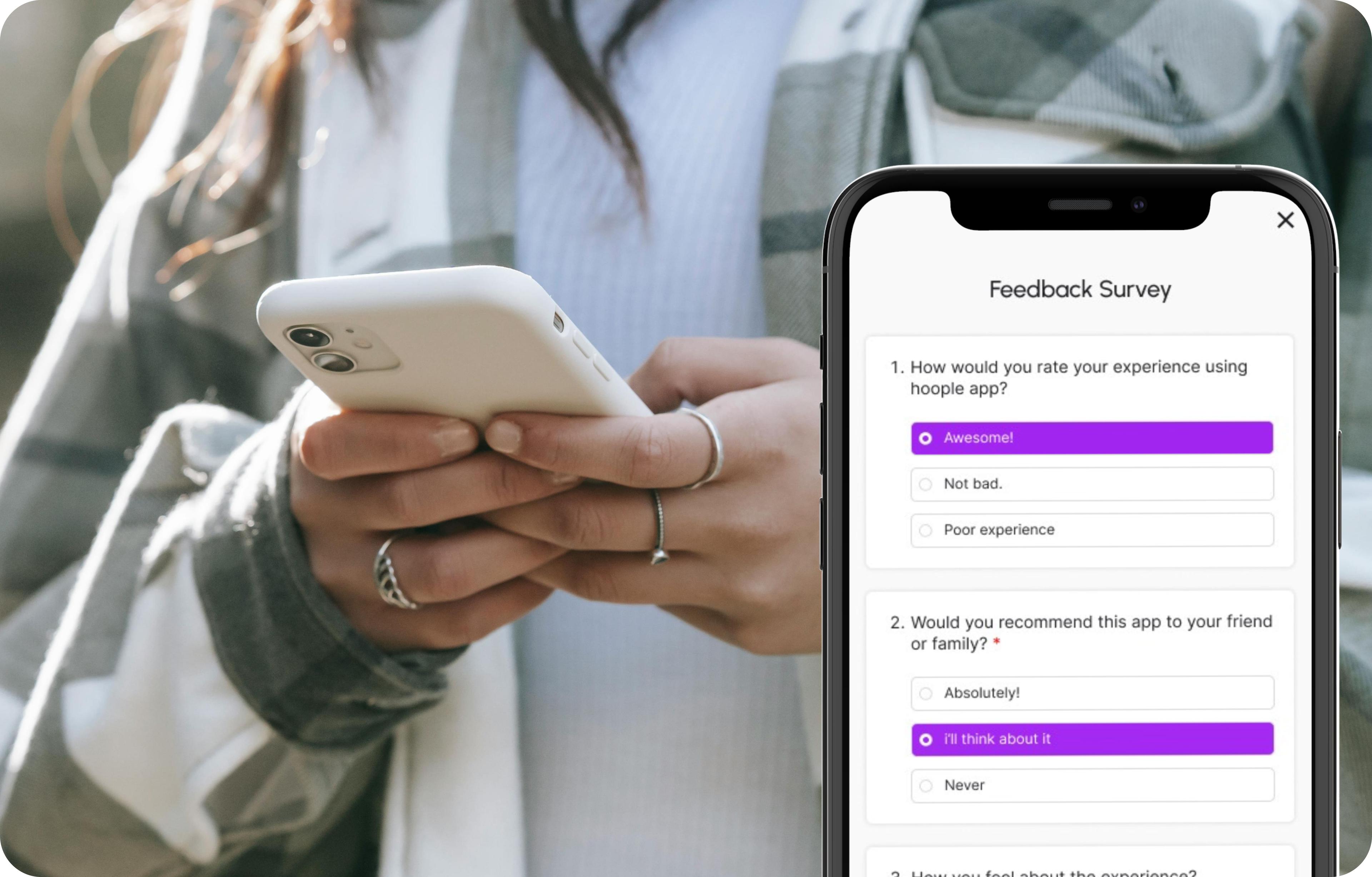 Participants do survey before events